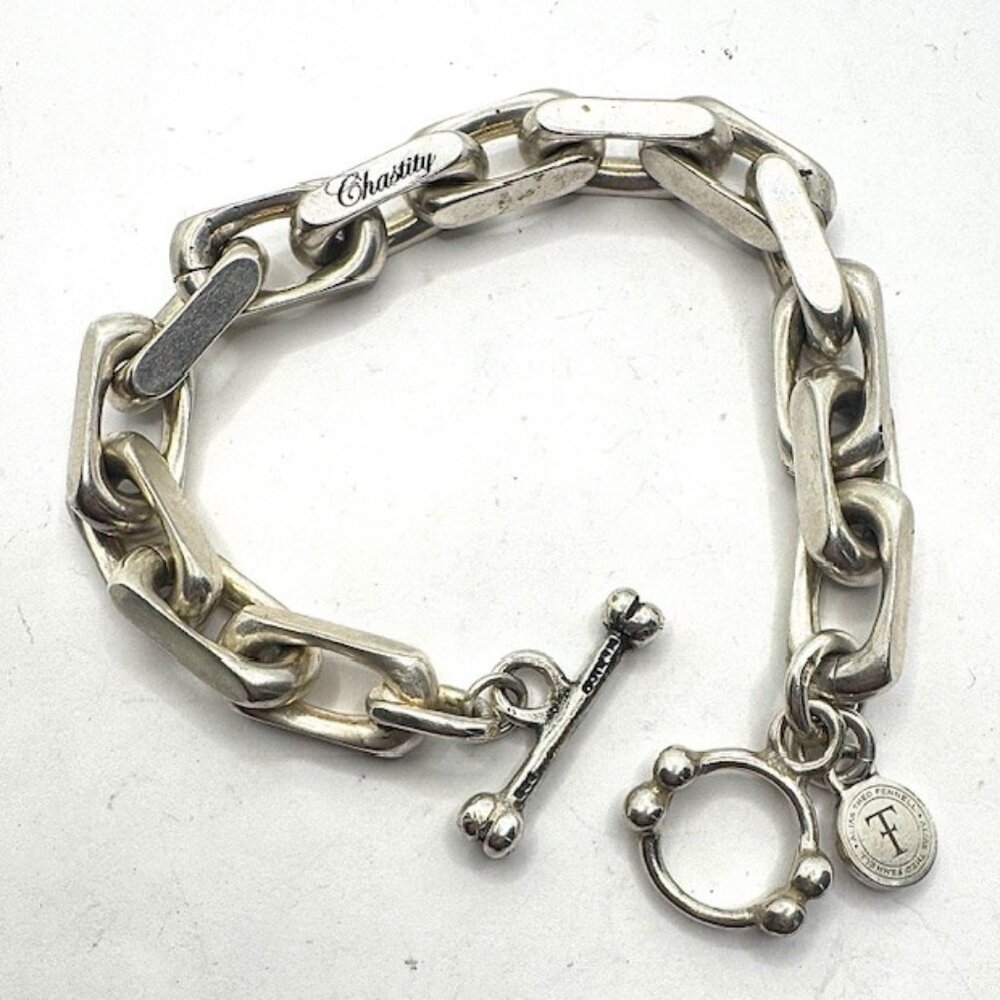 Massive THEO FENNELL Chastity Lust Sterling Silver 108 Gram Bracelet